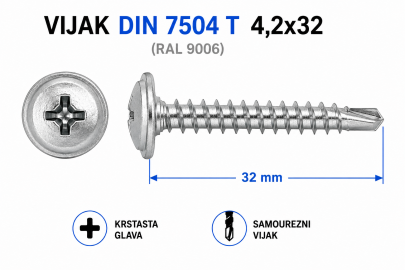 VIJAK DIN 7504 T 4,2x32